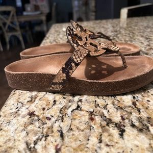 Tory Burch Miller Cloud Cork Snake Print size 5